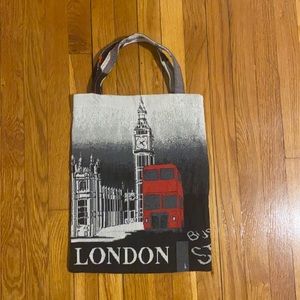 London tote book bag made of baumwolle